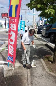 早朝周辺清掃